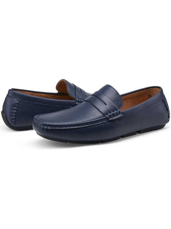 Men\'s Black Loafers Casual Slip On Shoes Soft Penny Loafers Lightweight